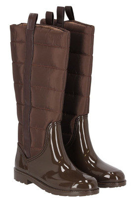 Braun gefütterte Fashion Regenstiefel von XQ