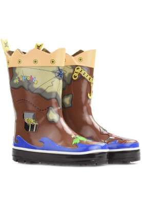 Braune Kinder Gummistiefel Pirate von Kidorable