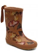 Beige Kinderregenstiefel "camel flowers" von Bisgaard 1