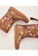 Beige Kinderregenstiefel "camel flowers" von Bisgaard 5