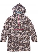 Brauner (Leopard kiss) nachhaltiger Regenponcho von Dripp Rainwear 1