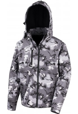 Camouflage graue Softshell Regenjacke von Result