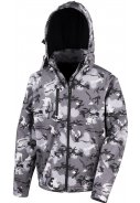 Camouflage graue Softshell Regenjacke von Result 1