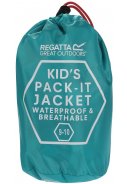 Grün/blaue (Ceramic) Kinderregenjacke Pack It III von Regatta 5