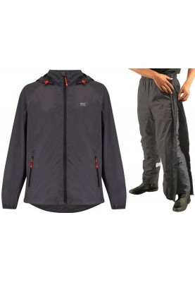 Grauer (Charcoal) Regenanzug von Mac in a Sac (Hose mit langem Reißverschluss)