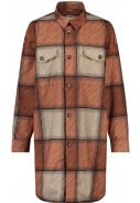 Beige/orangekariertes oversized Winter-/Regenshirt Mac Urban Outdoor von AGU