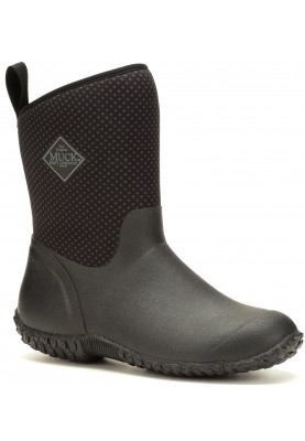 Halbhoher Muck Boots Muckster II schwarz / rosa bedruckt