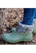 Halbhoher Muck Boots Muckster II green/floral bedruckt 3