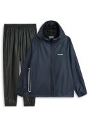 Dunkelblaue mit schwarze regenhose atmende Regenanzug Packable Rainbreaker von Tretorn.