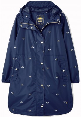 Dunkelblaue faltbare recycelte Damenregenjacke Waybridge von Joules