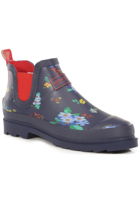 Dunkelblaue mit Blumen Damenregenschuhe Lady Harper von Regatta