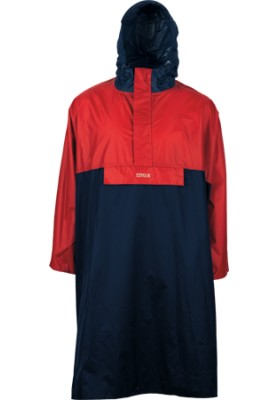 Dunkelblau/roter Wanderponcho Davos von Pro-X Elements