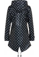 Dunkelblaue Damenregenjacke mit Sternen HafenCity® Coat SoftSkin® von BMS 2