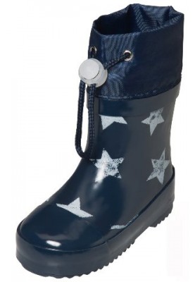 Dunkelblaue gefütterte Regenstiefel mit Sternen von Playshoes