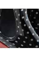 Schwarze Chelsea-Gummistiefel mit Punkten von XQ Footwear 4