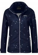 Dunkelblaue Kinderregenjacke Nora mit Schwalbenprint von Pro-X Elements 1