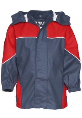 Dunkelblau / Rot Basic-Regenjacke von Playshoes