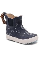 Dunkelblaue Kinderregenstiefel "To the Moon" von Bisgaard