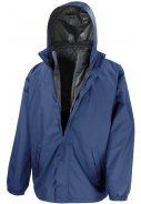 Dunkelblaue 3-in-1 Herrenregenjacke mit Bodywarmer von Result 1