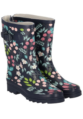 Blumen Damen-Gummistiefel "Rubber Rain Boots" von XQ