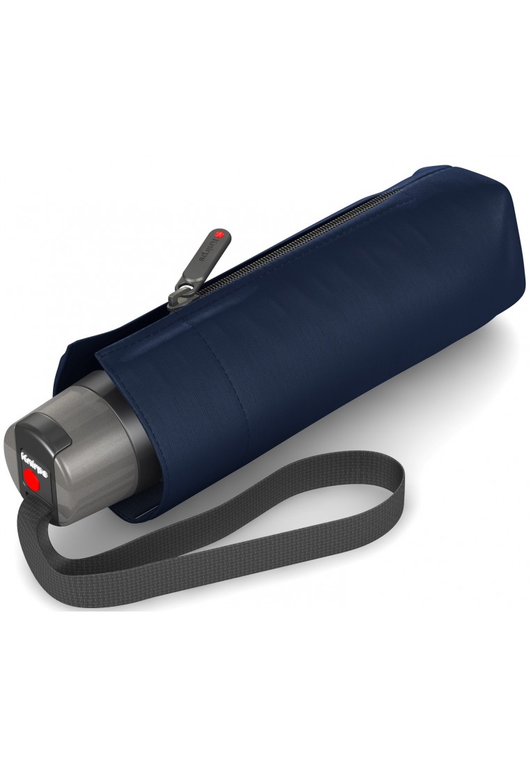 Dunkelblauer kompakter Regenschirm Fiber T010 manual von Knirps