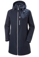 Dunkelblaue Damen-Regenjacke Long Belfast von Helly Hansen