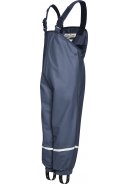 Dunkelblaue mit Fleece gefütterte Regenlatzhose von Playshoes 2