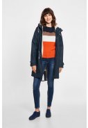 Dunkelblaue Damenparka Friese Tidaholm mit Teddyfutter von Derbe 3