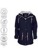 Dunkelblaue gefütterte Damenregenjacke Kira von Pro-X Elements 3