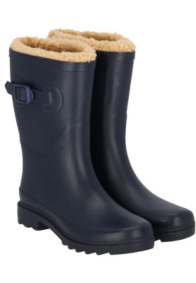 Navy gefütterte Damen-Gummiregenstiefel Rubber Rain Boots von XQ