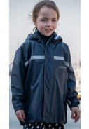 Dunkelblaue Kinderregenjacke Buddel von BMS 4