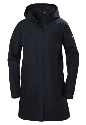 Dunkelblauer lange Damenregenjacke Aden von Helly Hansen