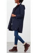 Dunkelblaue Loxley Cosy Damenregenjacke/-parka von Joules 9