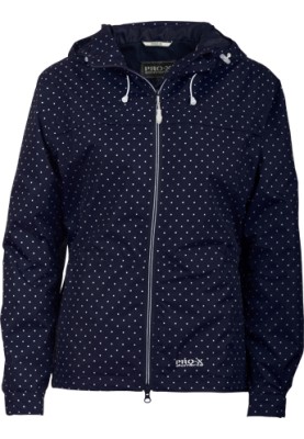 Dunkelblau mit Punkten Damen Regenjacke Lucie von Pro-X Elements