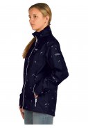 Dunkelblaue Damenregenjacke Elena mit Schwalbenprint  von Pro-X Elements 2