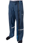Dunkelblaue Regenhose mit durchgehendem Reißverschluss von Hello Rain