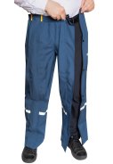 Dunkelblaue Regenhose mit durchgehendem Reißverschluss von Hello Rain