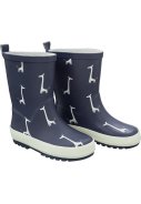 Dunkelblaue Gummistiefel mit Giraffenmuster von Fresk 1