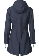 Dunkelblaue Softshell-Regenjacke in Dreiviertellänge von Ilse Jacobsen 2