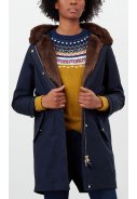 Dunkelblaue wasserdichte Damen Winterjacke Piper von Joules 2