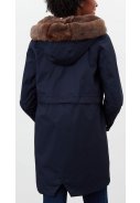 Dunkelblaue wasserdichte Damen Winterjacke Piper von Joules 3