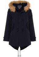 Dunkelblauer Winterparka "HafenCity® Coat - SoftLan® + Sorona®" von BMS