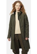 Dunkelgrüne Softshell-Regenjacke in Dreiviertellänge von Ilse Jacobsen 3