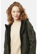 Dunkelgrüne Softshell-Regenjacke in Dreiviertellänge von Ilse Jacobsen 6