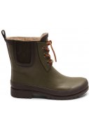 Dunkelgrüne gefütterte Damenregenstiefel "Rain Wool" von Bisgaard 2