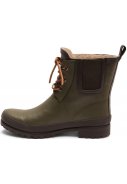 Dunkelgrüne gefütterte Damenregenstiefel "Rain Wool" von Bisgaard 3