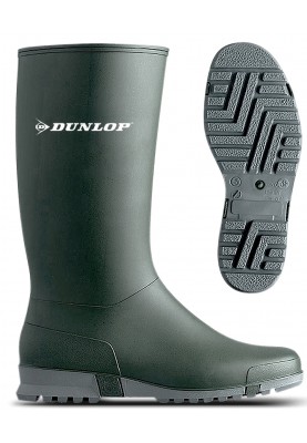 Dunkelgrüne PVC Sport Regenstiefel von Dunlop