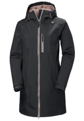 Ebony Damen-Regenjacke Long Belfast von Helly Hansen