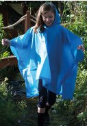 Einfacher blauer Kinder Regenponcho 2