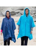 Einfacher blauer Regenponcho 2